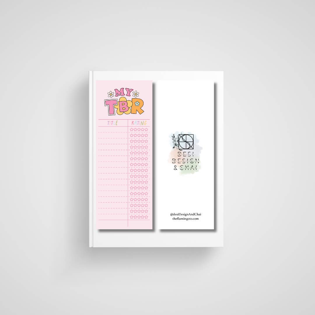 Desi design and chai - Wholesale Bookmark - TBR List bookmark for books
