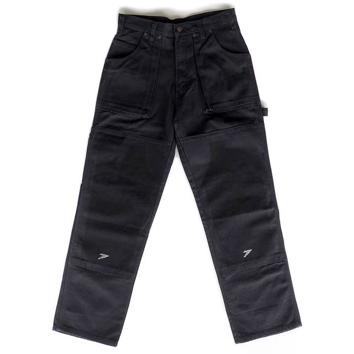 PANTALON DE TRAVAIL PATCHÉ PEINT - Noir pour la vente par Any7