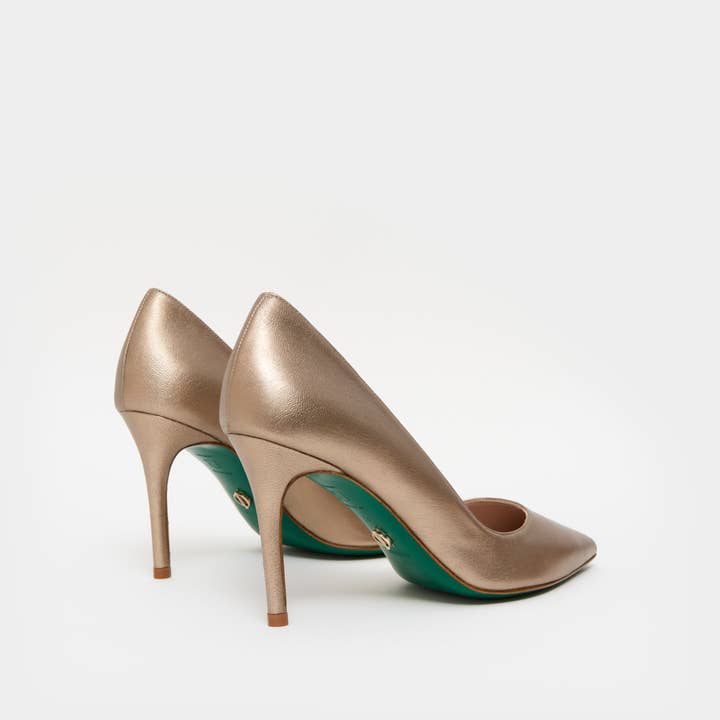 or Escarpins dorés Viena en cuir métallisé. en vente sur Faire2