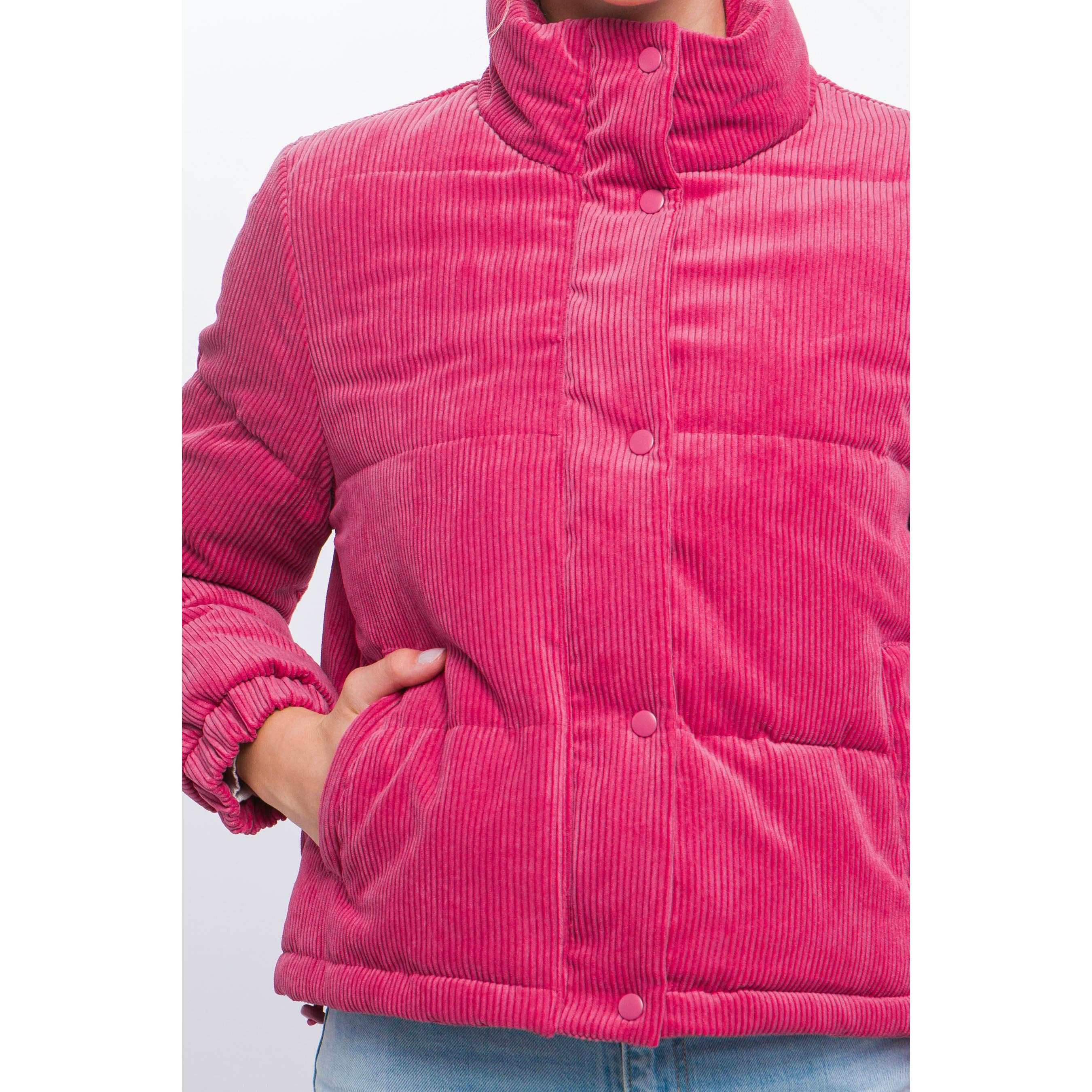 Baie Bleue - Wholesale Jacket - Women's - Corduroy Jacket with Snap Closure1