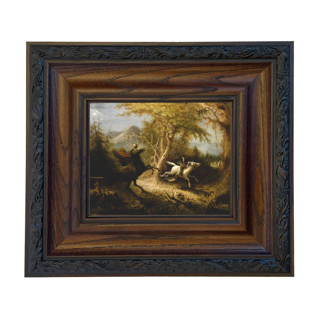 Madison Bay Co. - Historical Home Decor Reproductions - Wholesale Schilderen/Tekenen - Schilderijafdruk van de Ruiter zonder Hoofd die Ichabod Crane Achtervolgt86