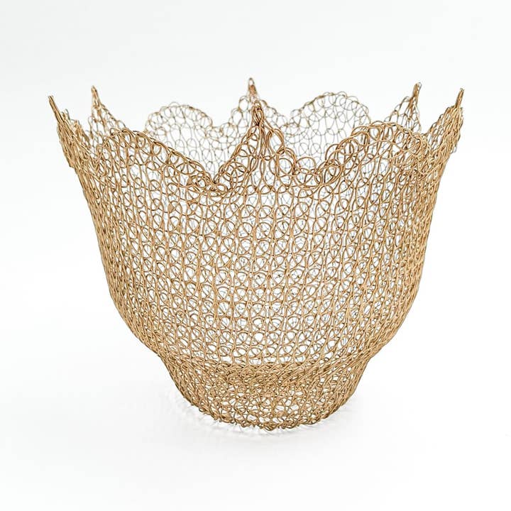 Crochet Wire Mini Basket for wholesale by FERN