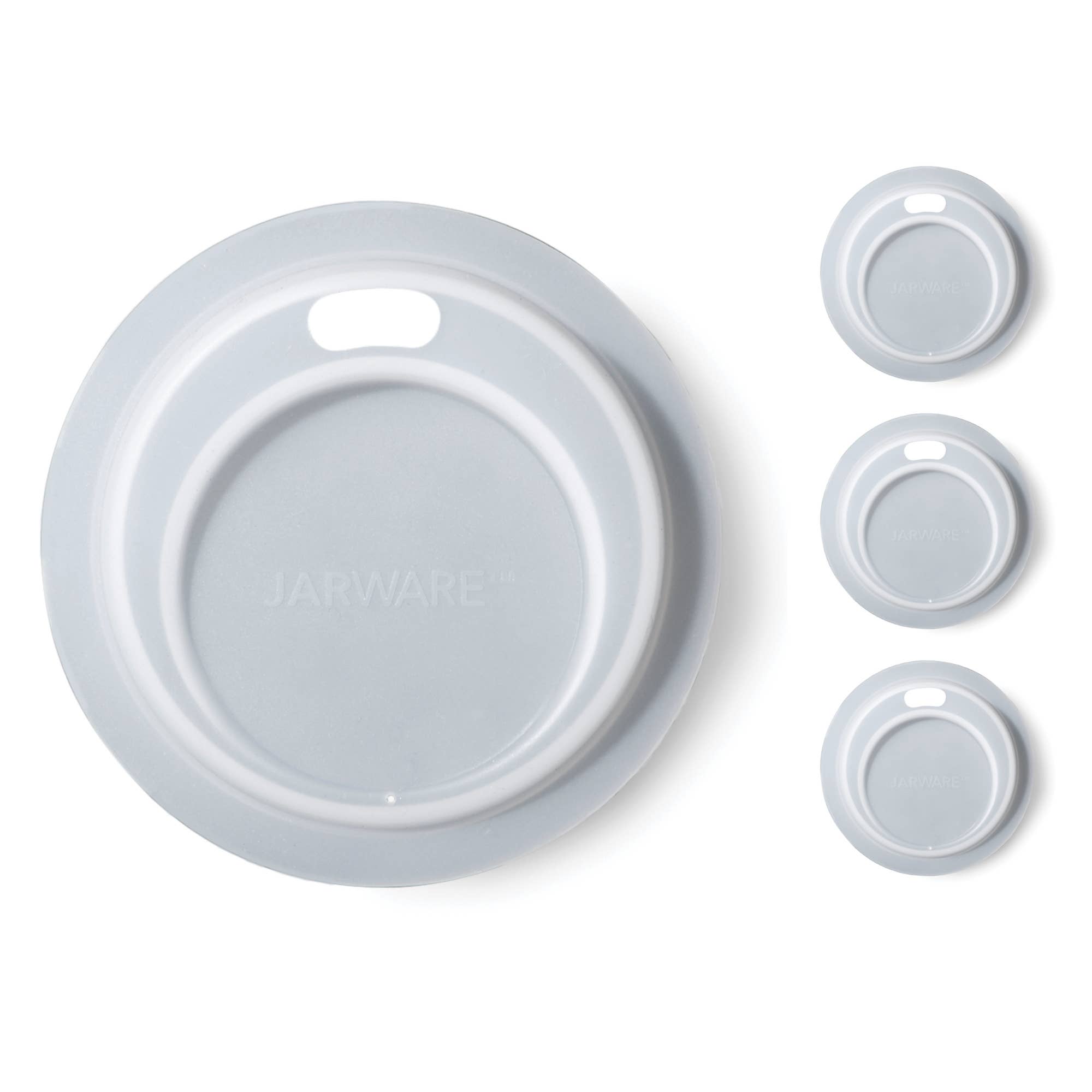 Fox Run Brands - Wholesale Drink Lids - Jarware Silicone Drink Lid, Regular Mouth Mason Jar, White1