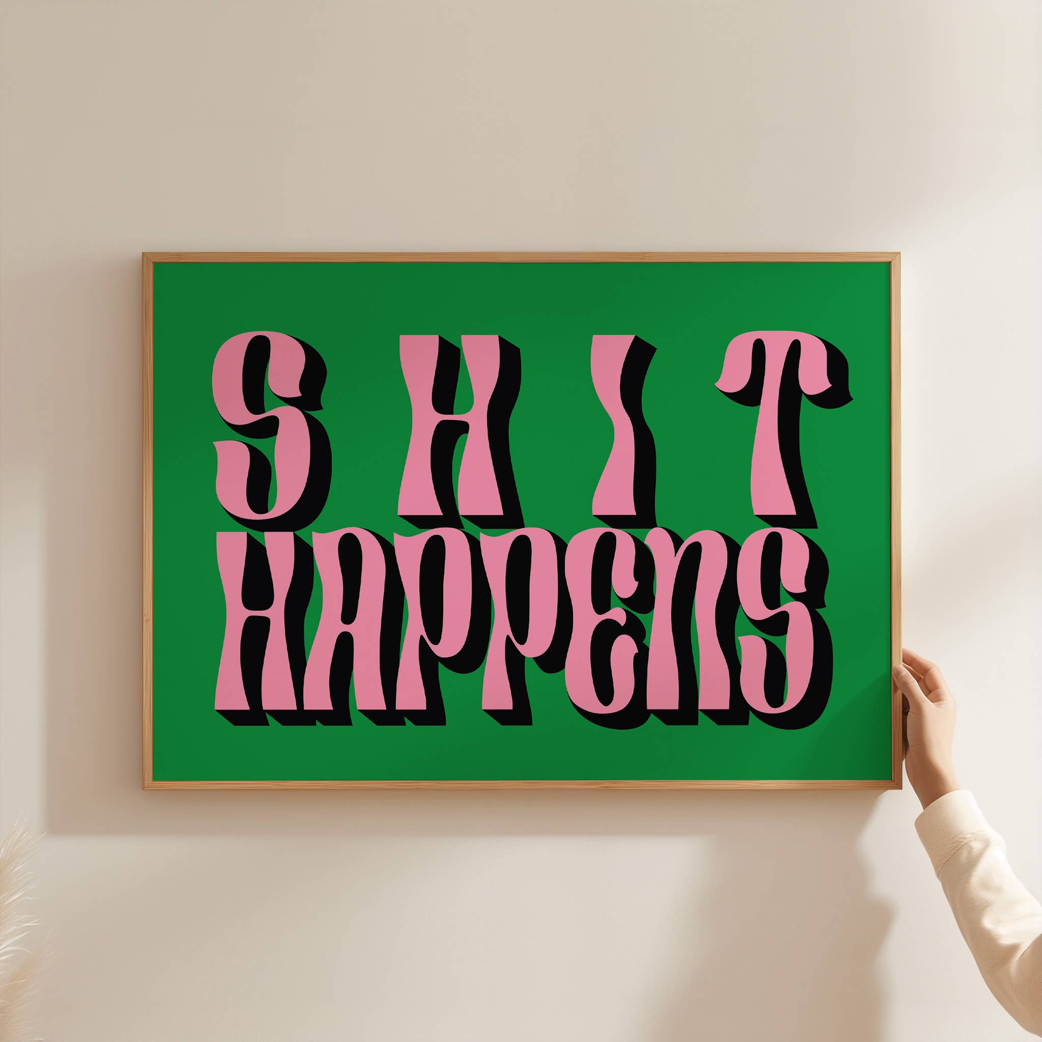 Twisted Rebel Designs - Wholesale Art Print - Shit Happens Typography Print3