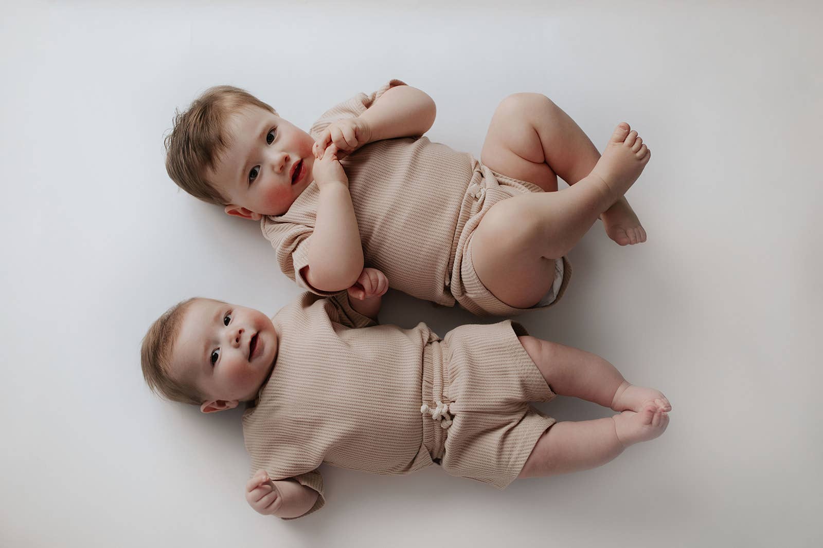 Three Little Tots – wholesale Top & short set – Kids – Tan Summer Waffle Toddler Top & Bottom Set38