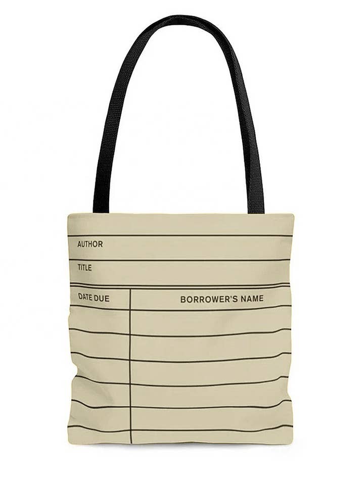 Library Card Tote Bag, Tote Bag for Readers, Bookish for wholesale by The Bookish Atelier