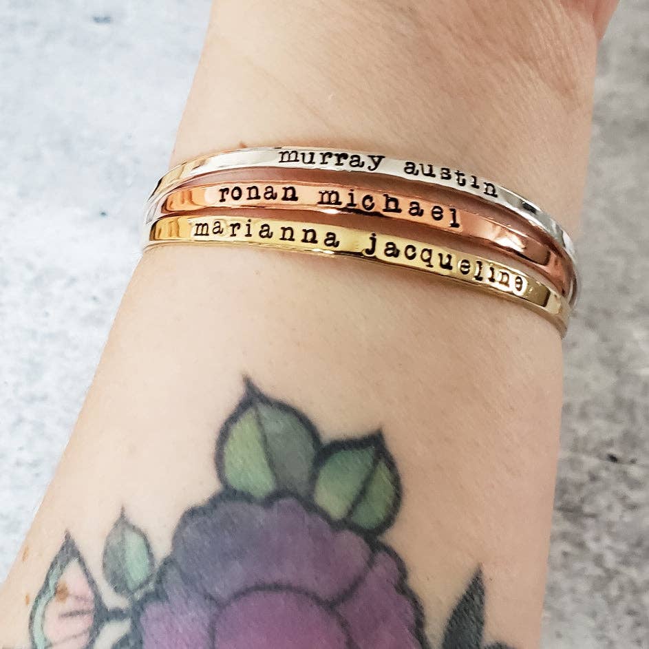 Salt and Sparkle – wholesale Cuff bracelet – Personalized Skinny Cuff Bracelet5