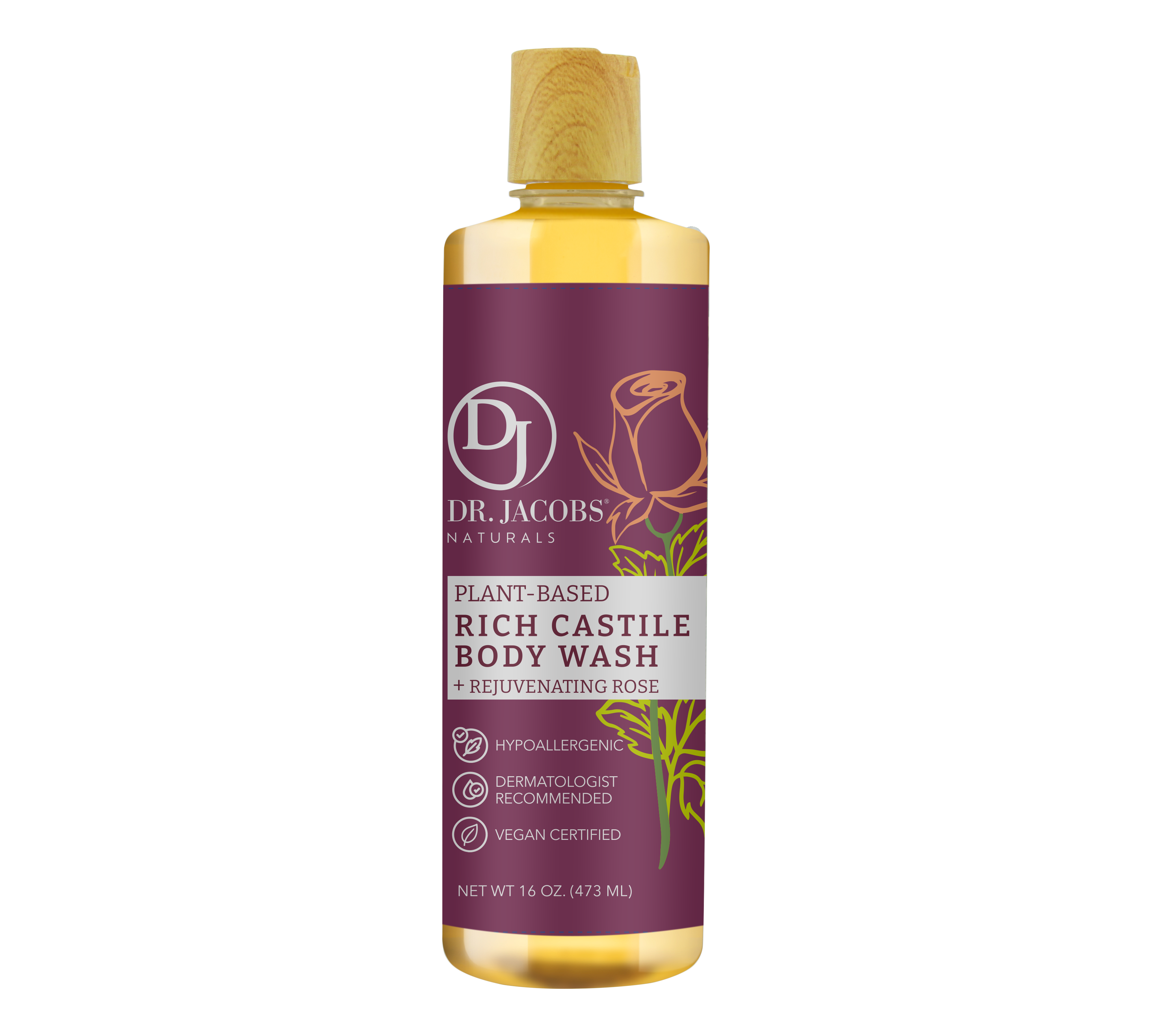 Dr Jacobs Naturals - Wholesale Body Wash/Shower Gel - Rich Castile Body Wash - 16 oz4