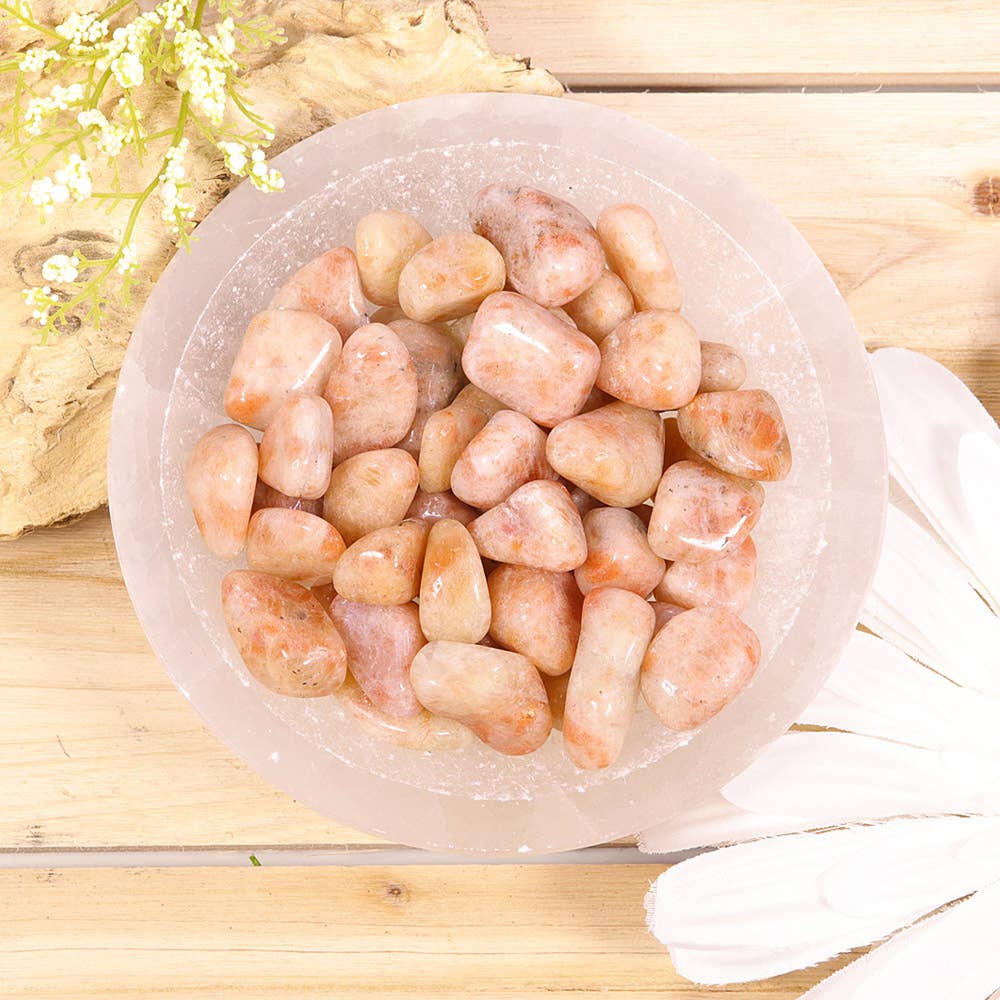 Natures Artifacts Inc - Wholesale Spiritual Stone/Crystal - 1 lb Sunstone Tumbled Stones