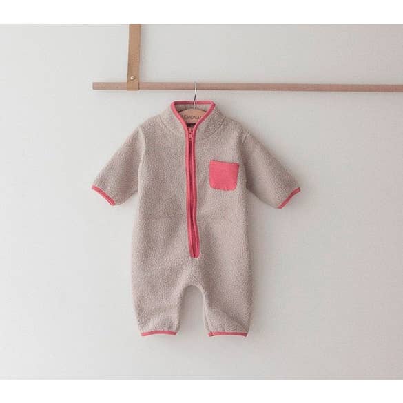 peekaboo - Wholesale Jumpsuit - Baby - Baby Sherpa Jumpsuit Soft Fleece Lined Baby Fleece Suit Soft