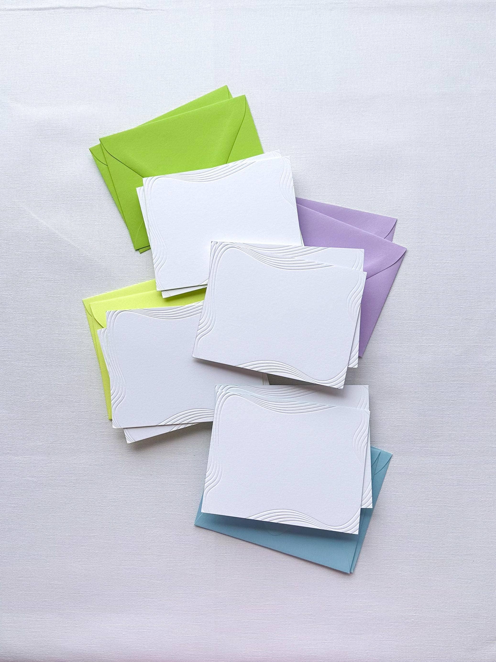 Neon Paper Goods - Wholesale Stationery/Notecard Set - Edge Painted + Letterpress Printed Notecards (Set of 8)1