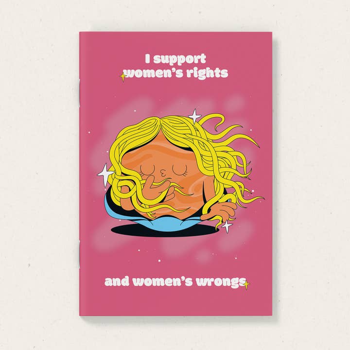 Diritti e torti delle donne | Quaderno Saddle Bound Journal per la vendita all'ingrosso da parte di Gobi Prints Co.