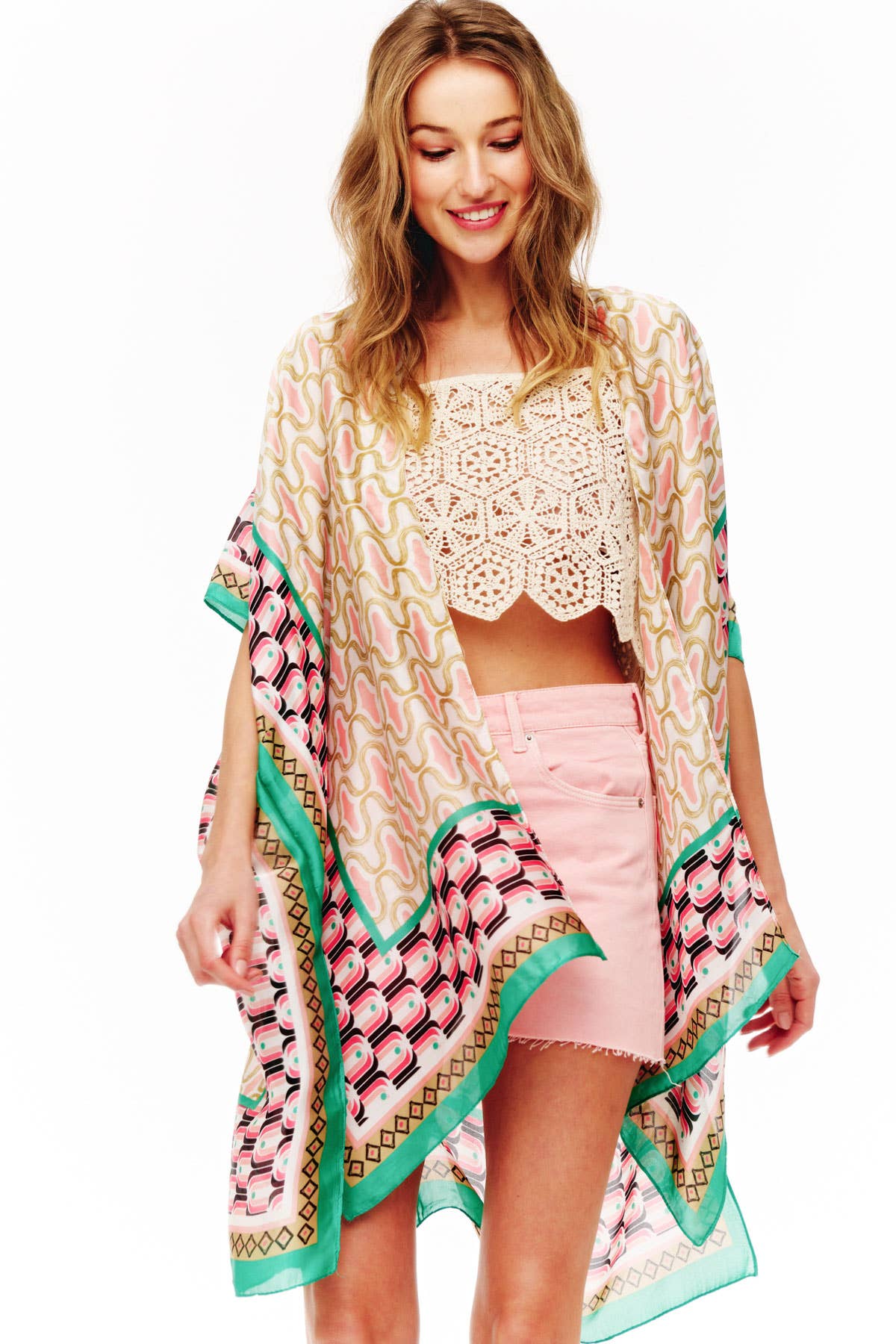 JOIA ACCESSORIES - Vente Kimono – femme - KIMONO EN SOIE IMPRIMÉ MULTICOLORE, BAAP 251316