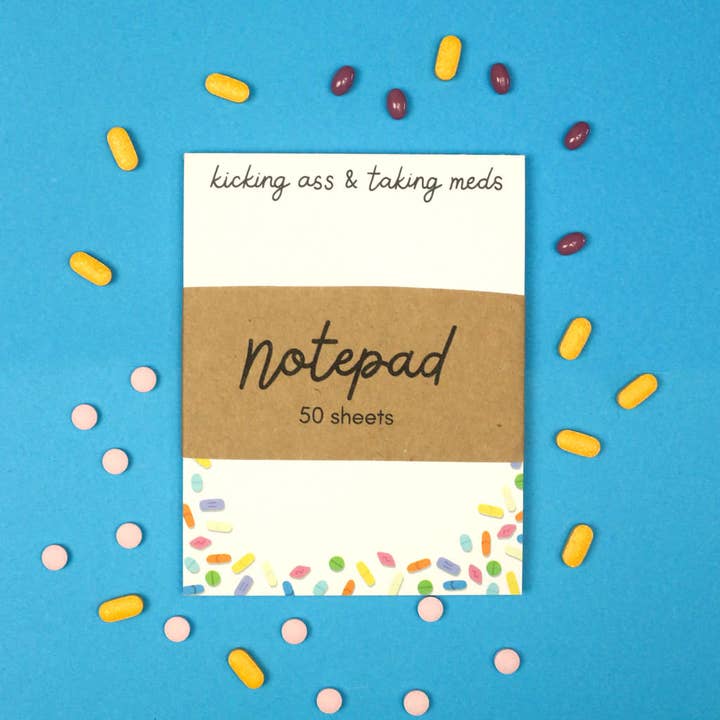 Raspberry Cloud Studio - Wholesale Notepad - Kicking Ass & Taking Meds Notepad2