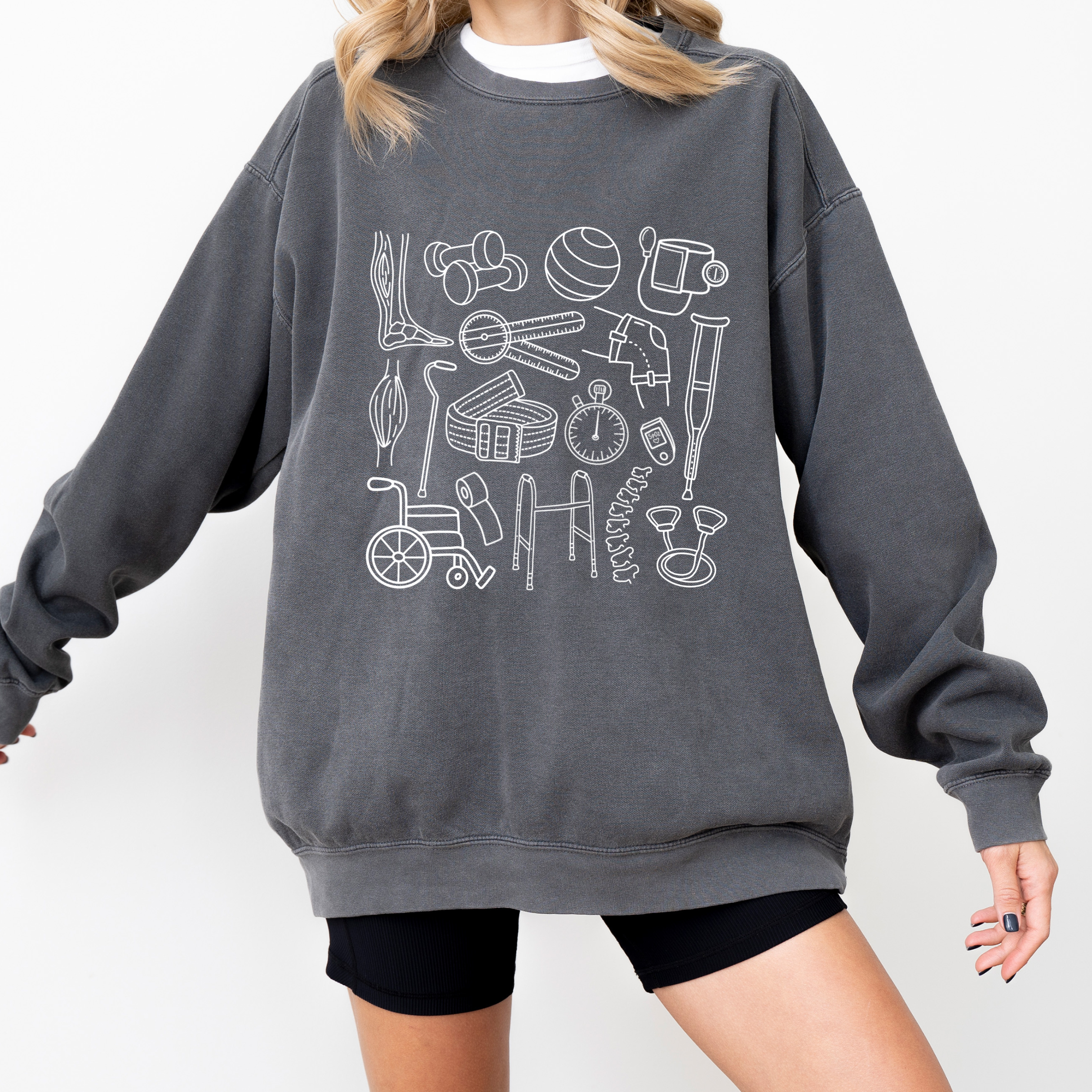 Meg Ann Co. - Wholesale Graphic Sweatshirt - Unisex - Physical Therapy Doodles Crewneck2