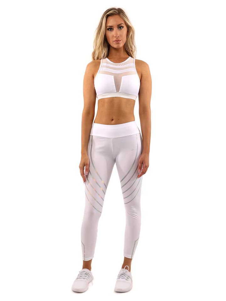 Laguna Set - Leggings & Sports Bra - White for wholesale by Savoy Active