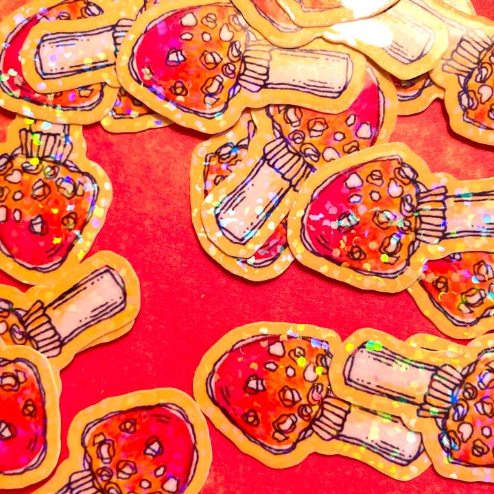 Autocollants Paillettes Mini Champignon pour la vente par stickersbyjodi