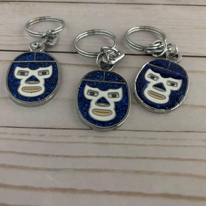 Viva Greetings - Wholesale Keychain - Unisex - Blue Demon Luchador Lucha Libre Keychain1