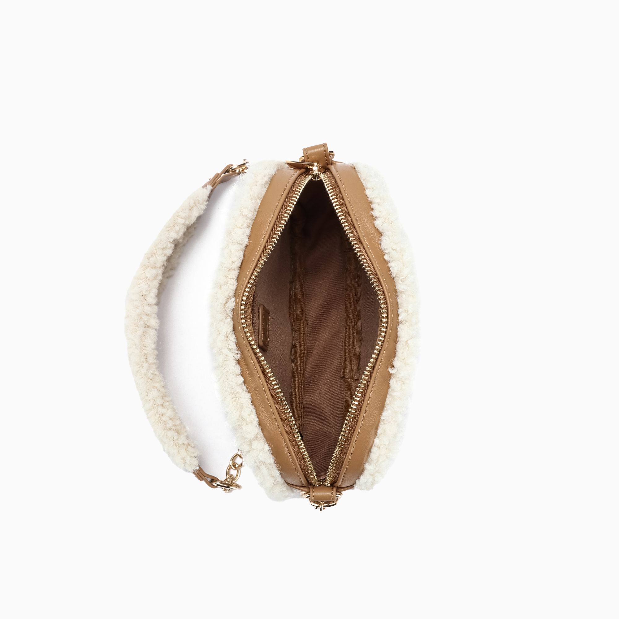 Like Dreams - Vente Sac à bandoulière – femme - Holly Sherpa Sac Bandoulière en Similicuir Végétalien Chic et Chaud pour l'Hiver6