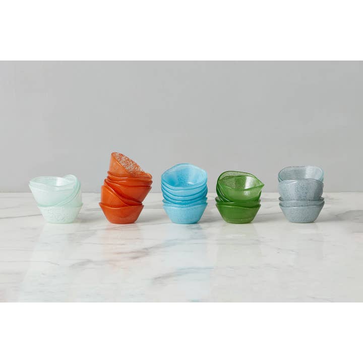etúHOME - Wholesale Condiment/Dip Bowl - Glass Mini Round Dipping/Condiment Bowl, White