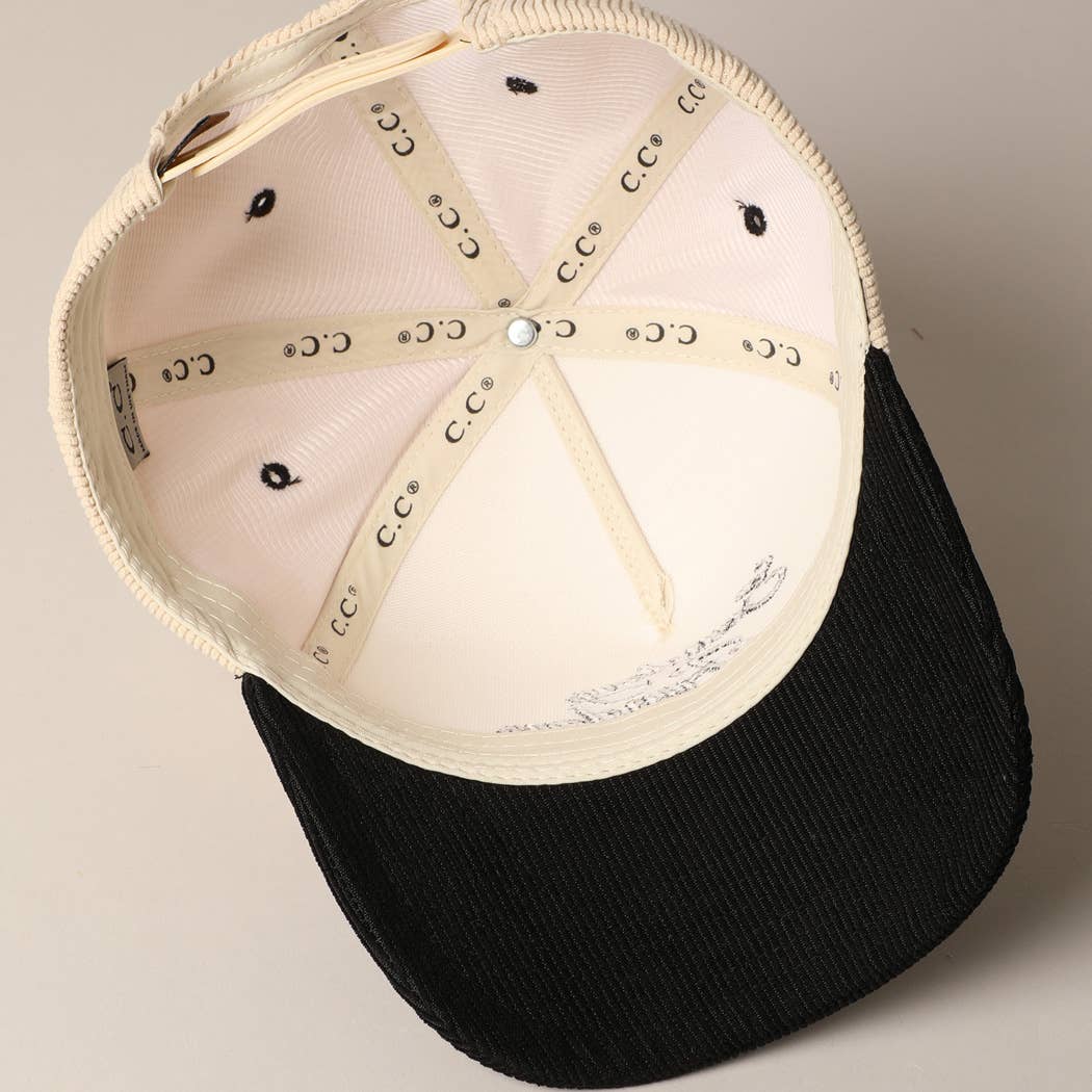 Fashion City - Wholesale Baseball Cap - Unisex - Sunday Funday Corduroy Trucker Baseball Cap15