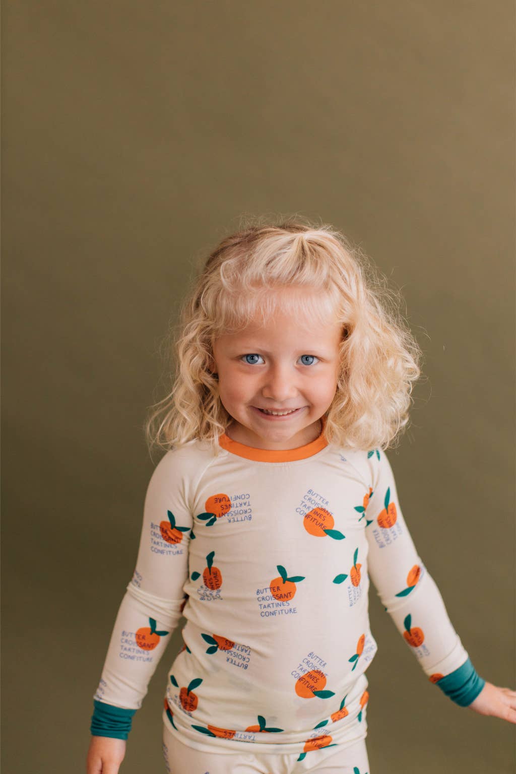 Tangerine Rêve - Wholesale Sleepwear Set - Kids - Tangerine Oats Pajamas