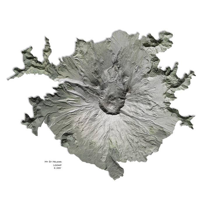 Mt St Helens - Loowit for wholesale by Map Your Adventure