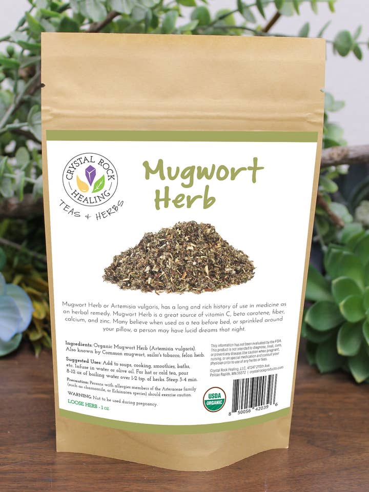 Armoise Herbe en Vrac 1oz Bio pour la vente par Crystal Rock Healing, LLC