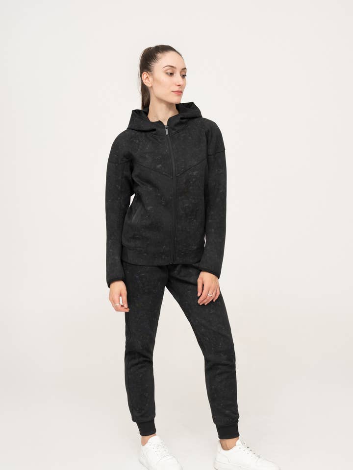 Women's jogging set with hood F016 for wholesale by Zayne Paris