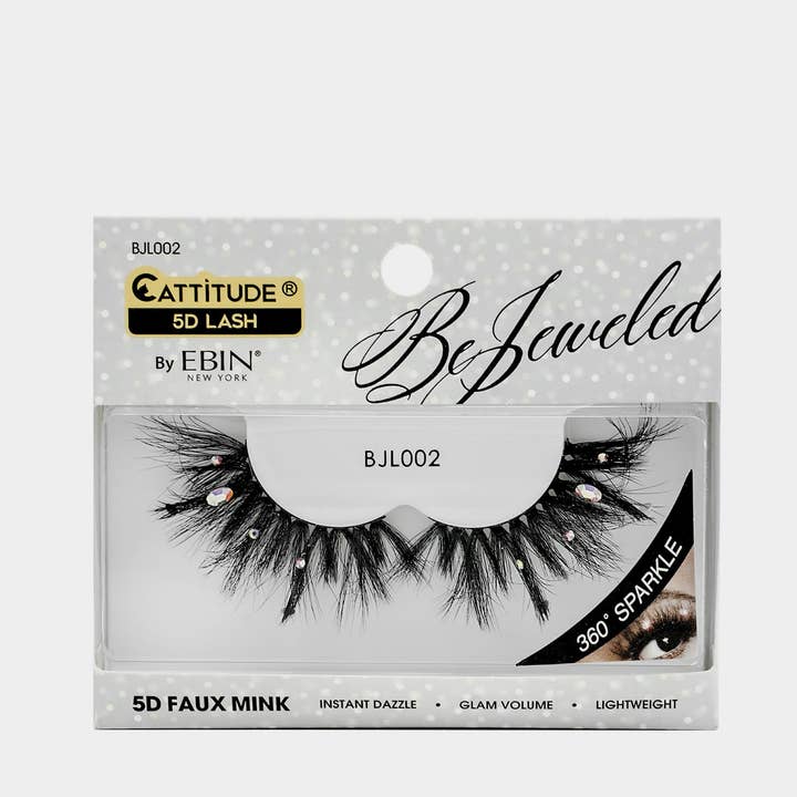 CATTITUDE 5D BEJEWELED LASHES - AURORA for wholesale by EBIN NEW YORK
