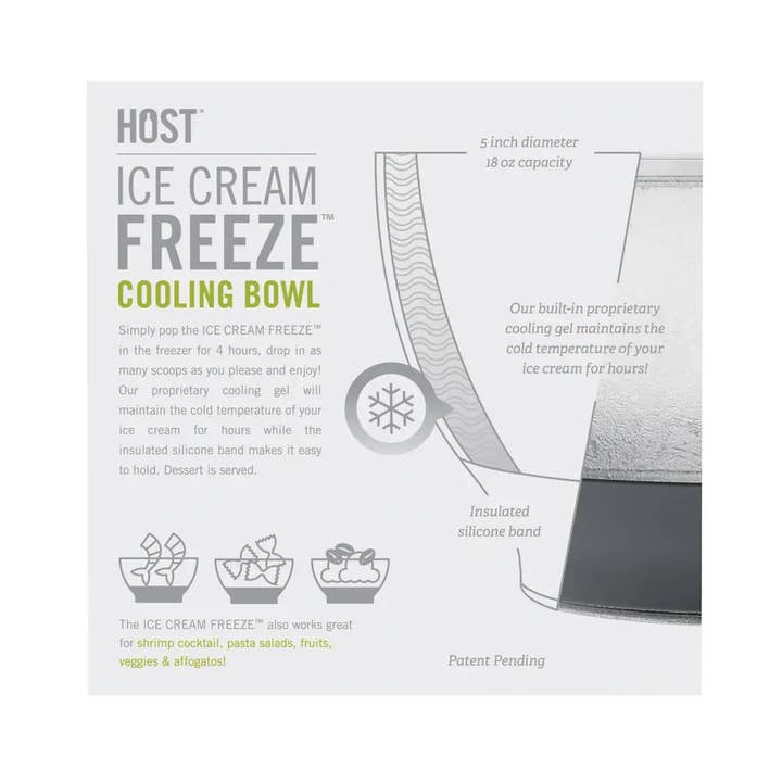 HOST - Wholesale Bowl - Ice Cream FREEZEâ„¢ Cooling Bowls w/ Cooling Gel - Set of 2