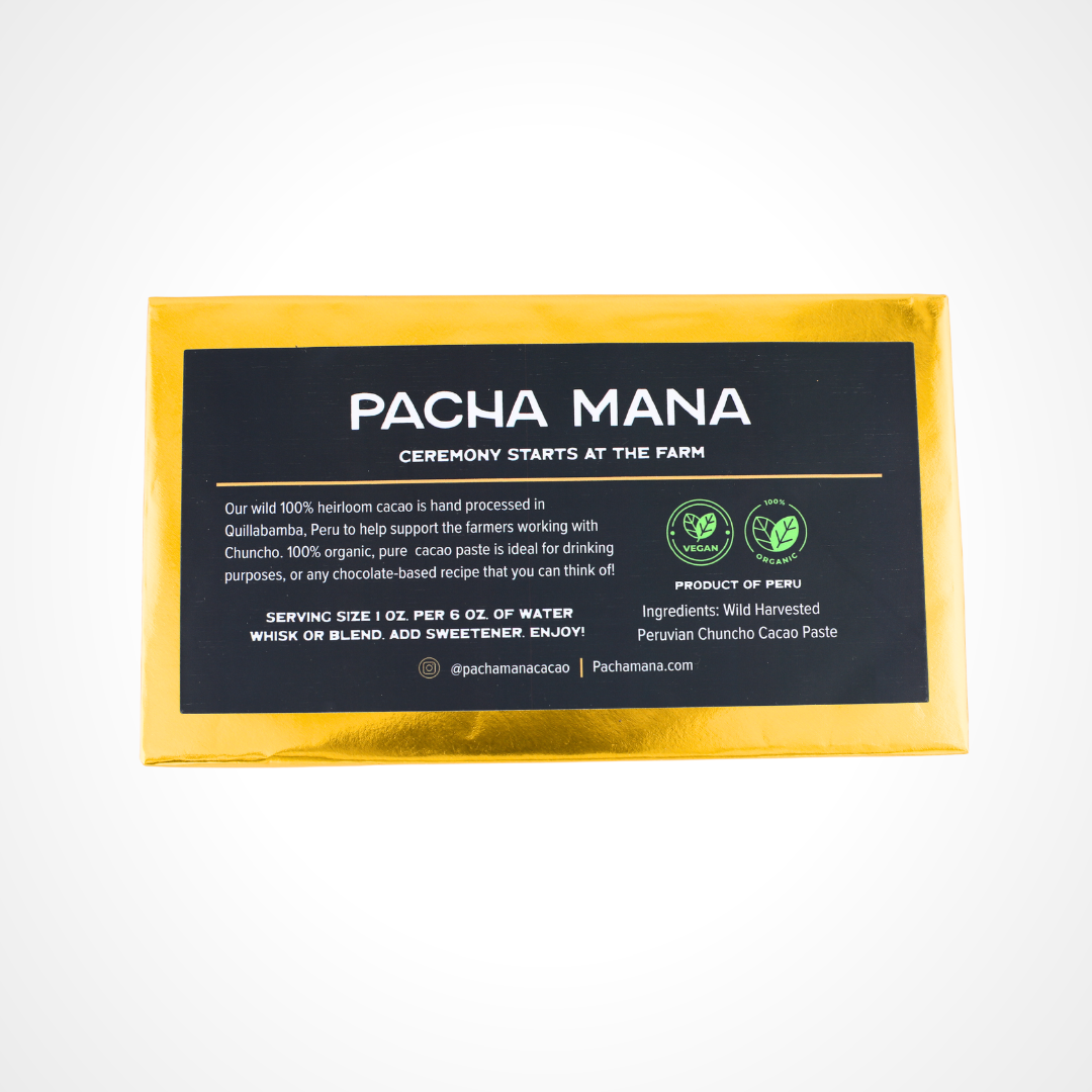 Pacha Mana Cacao – wholesale Hot cocoa mix/kit – Ceremonial Cacao Paste  (1/2 pound)2