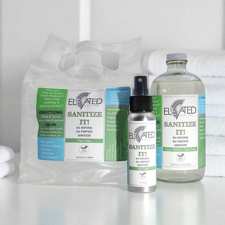 ÉLEVÉ * DÉSINFECTEZ-LE ! Désinfectant ménager naturel BULK pour la vente par Taylor's Naturals