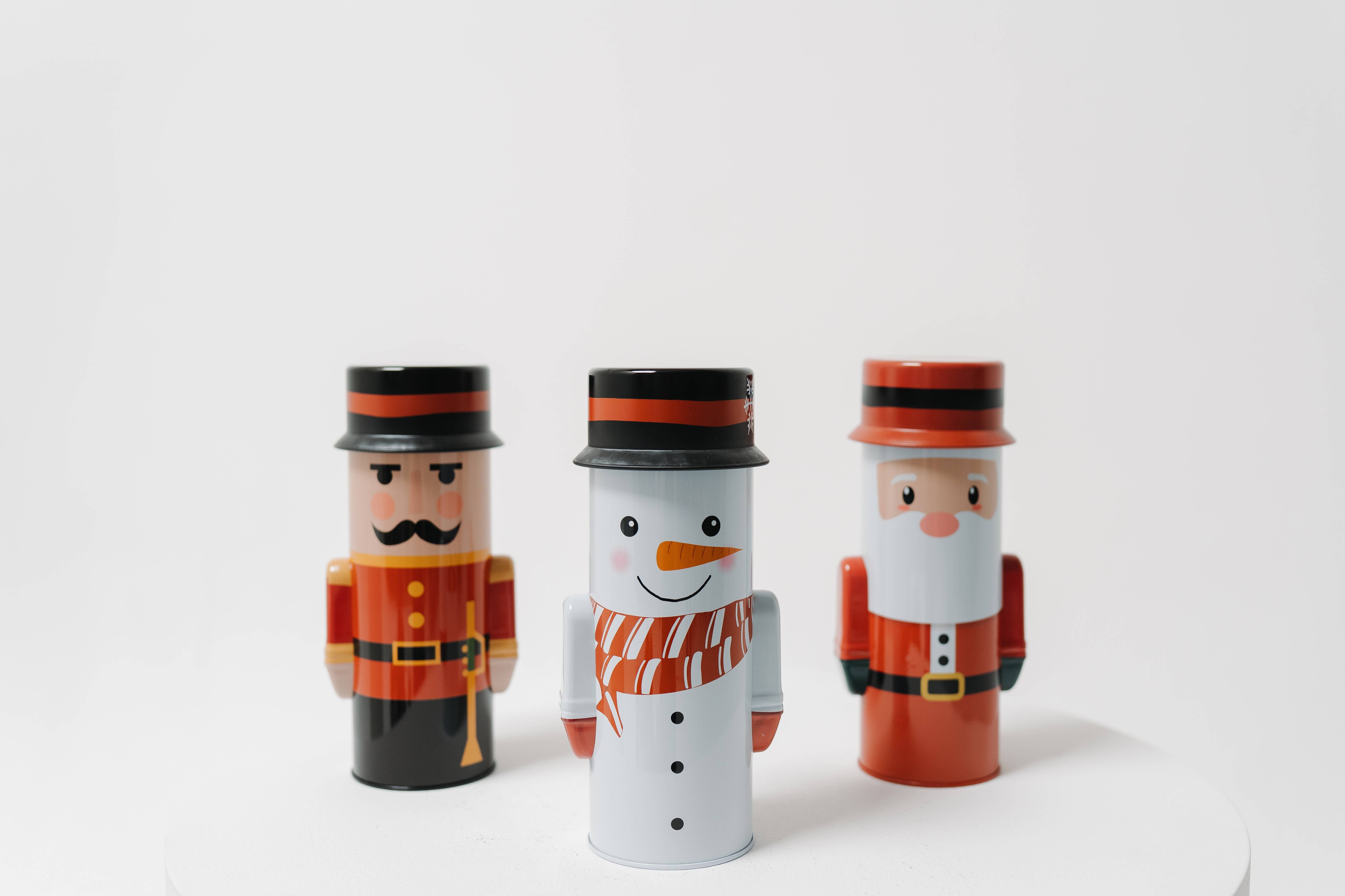 DAHO - Wholesale Christmas Decoration - DaHo Christmas Holiday 12pc Nutcracker Tin Santa Snowman3
