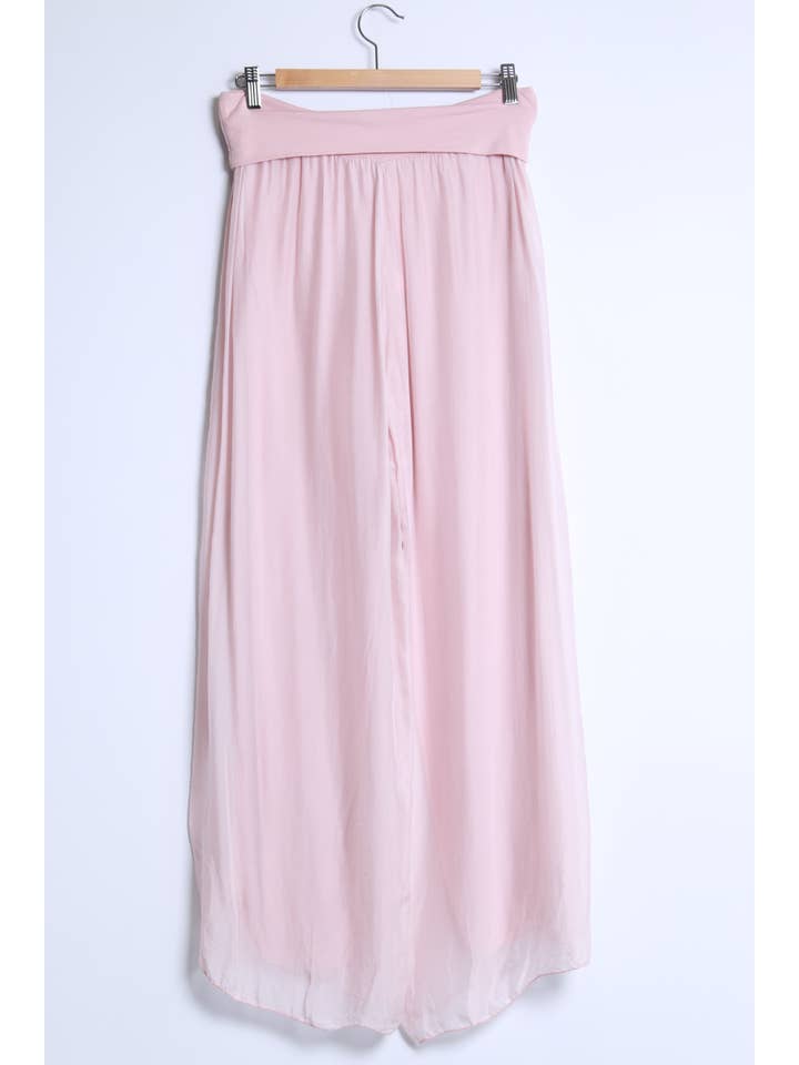 Shyloh - Wholesale Pants - Women's - High-waisted wide fluid pants with long hem 2053736