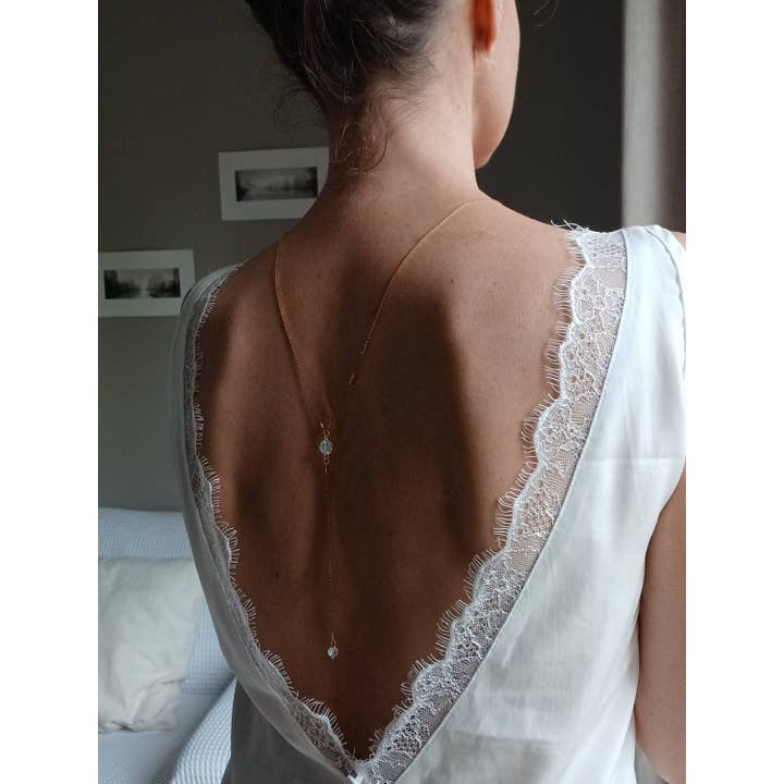 L'atelier du 6 - Venta al por mayor Collares de cadenas y eslabones - Collar con espalda de boda, joyería de vestido con espalda abierta, cadena1