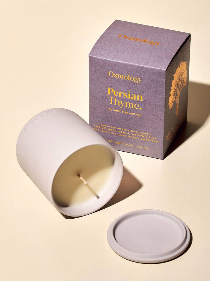 Persian Thyme Scented Candle - Neroli Saffron and Oudh for wholesale by Osmology