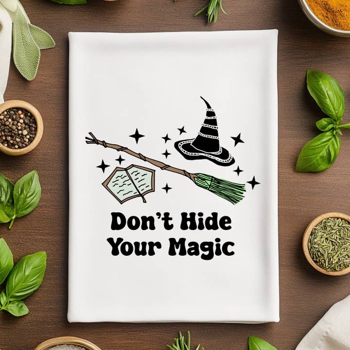Colorful Kitchen Towels - Don't Hide Your Magic for wholesale by Moonlight Makers