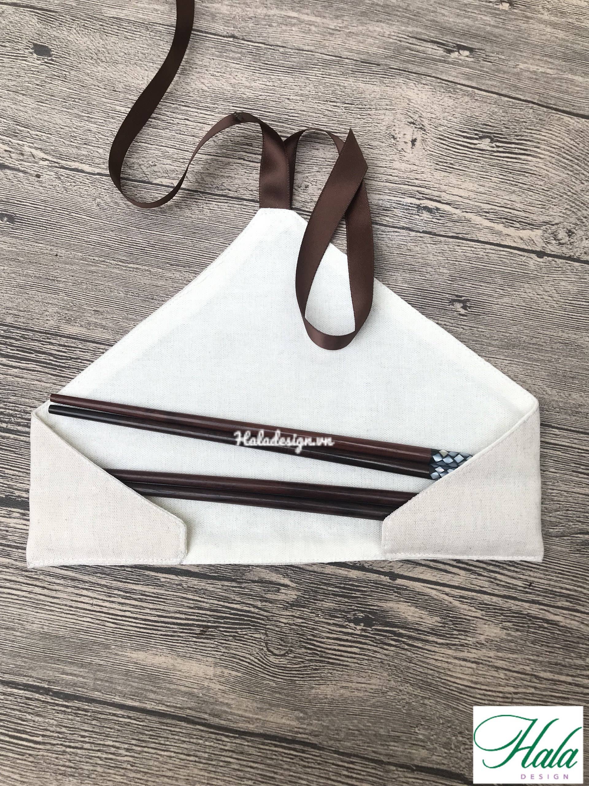 Hala Design - Wholesale Chopsticks - 01 Handmade Rosewood Chopstick Pair with Linen Cutlery Case8