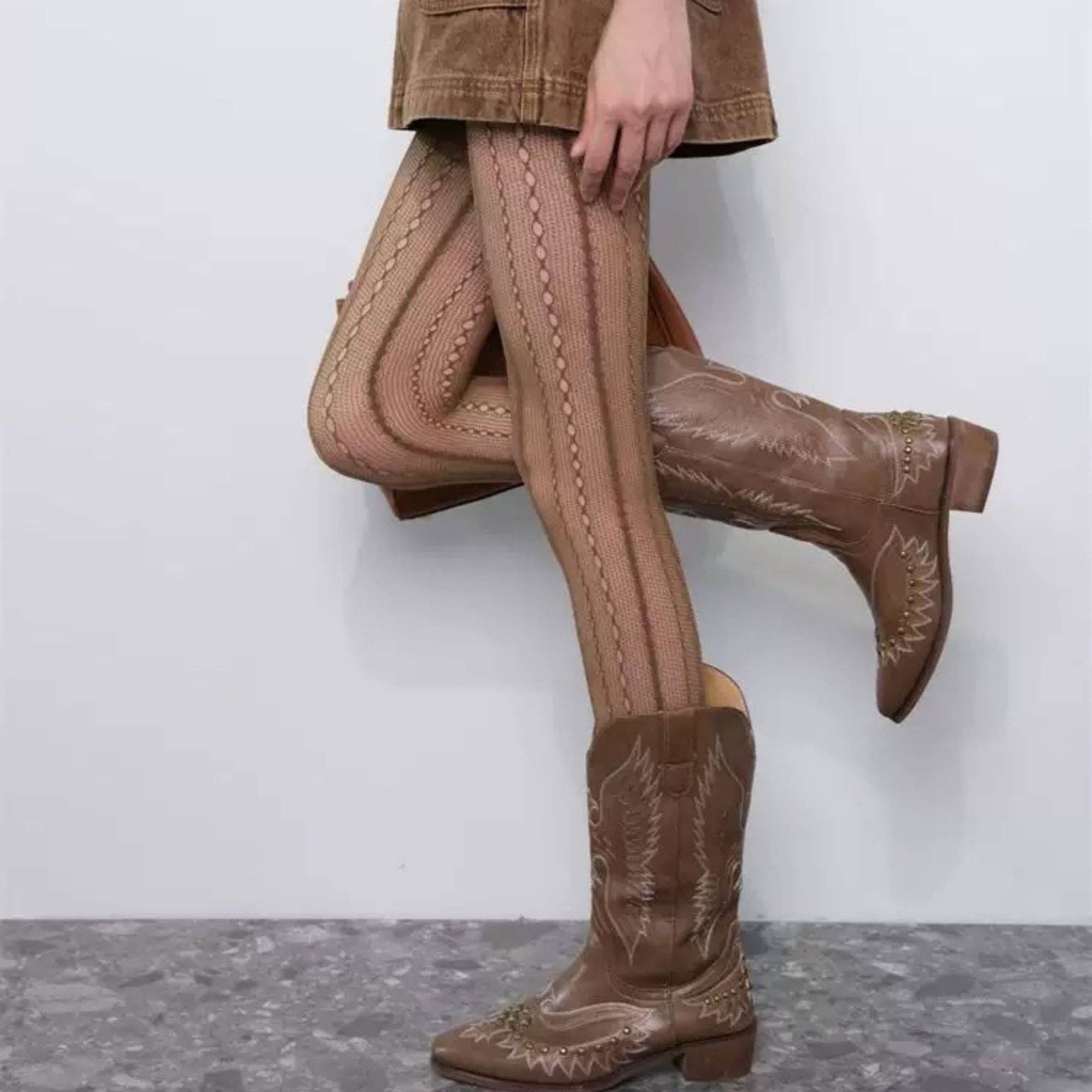 AK Brand – wholesale Tights – Women's – 2-Pack Sheer Patterned Hosiery with Stretch Fishnet Design a3