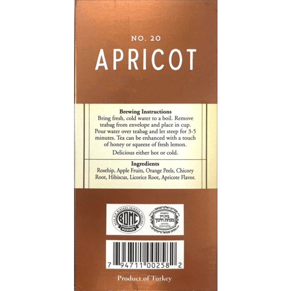 Galil Brands - Wholesale Tea Bags - Apricot Herbal Tea | 20' Tea Bags | 1.23 oz | Galil2