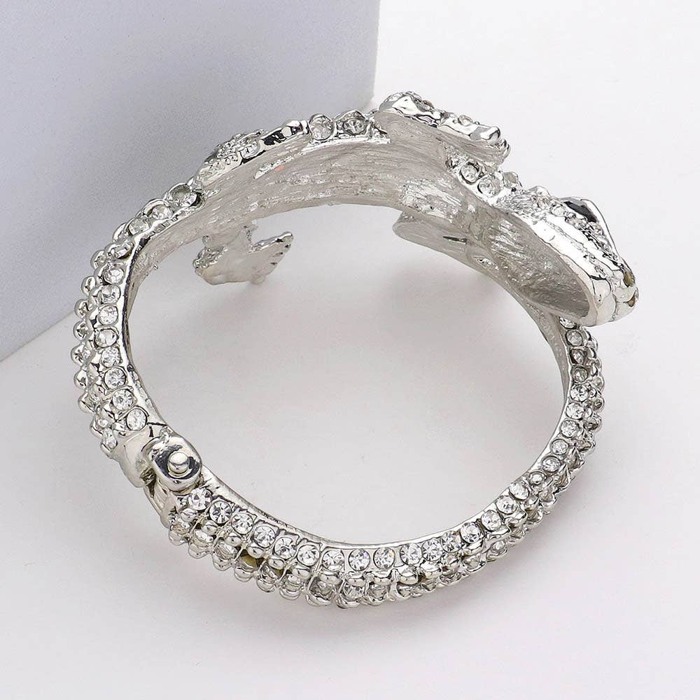 Sensibling Corp. - Wholesale Cuff Bracelet - Crystal Rhinestone Crocodile/Alligator Embellished Bracelet3