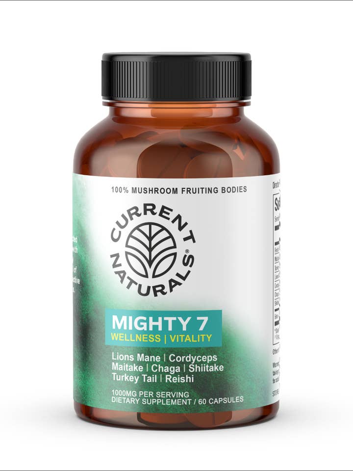Capsules de soutien aux champignons CN - Mighty 7 (60 unités) pour la vente par Current Naturals