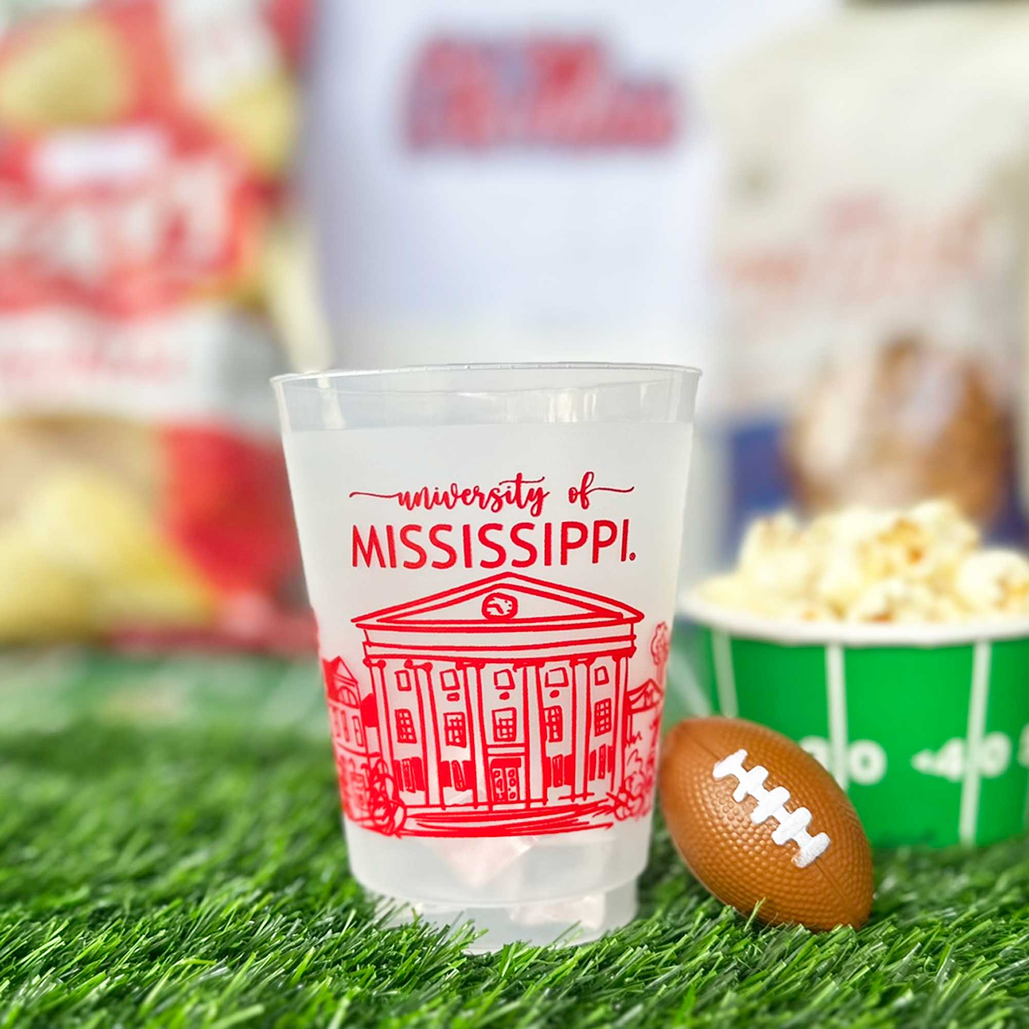 Two Funny Girls - Wholesale Disposable Cup - Shatterproof Cup 10 Pack Ole Miss - U of Mississippi Skyline2