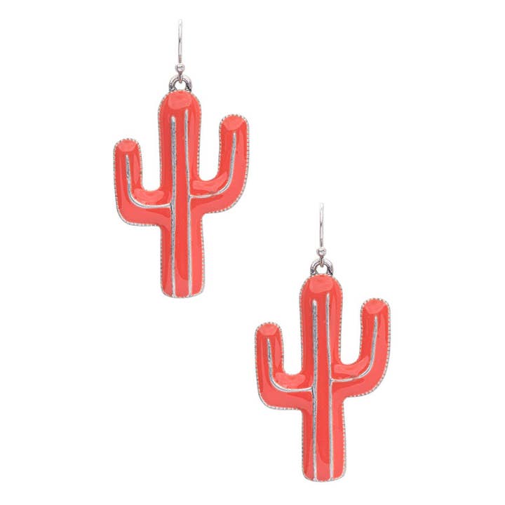 Enamel Iconic Cactus Earrings for wholesale by Rope & Spurs