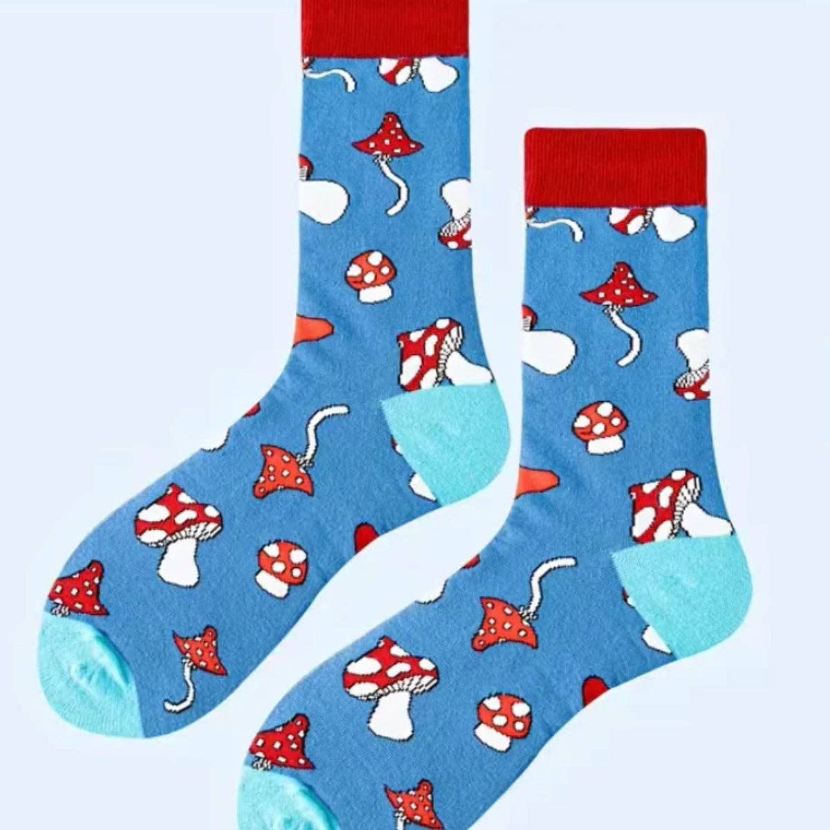 Sock Panda - Wholesale Socks - Unisex - Mushroom Pattern Socks from the Sock Panda (Adult Large - Men's Shoe Sizes 8-12)1