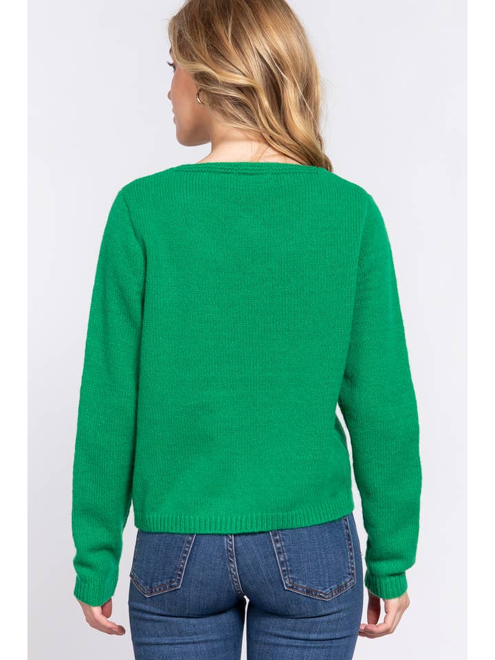 Active Basic | Active USA - Wholesale Knit Sweater - Women's - Long Sleeve V-neck With X Strap Sweater14