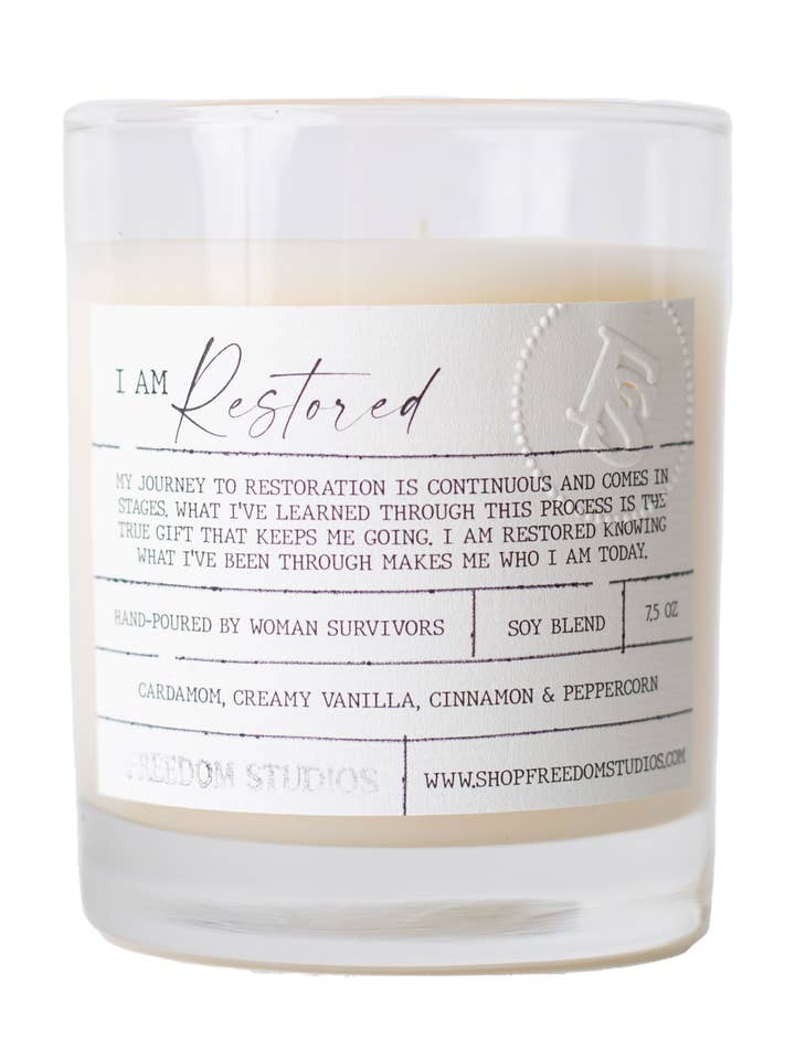 Bougie I AM Restored 7,5 oz (212 g) pour la vente par Freedom Studios