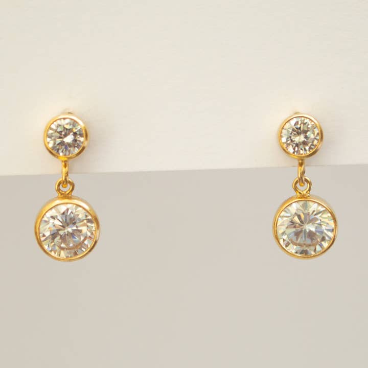 Crystal Drop Studs for wholesale by Syd Squared Jewelry