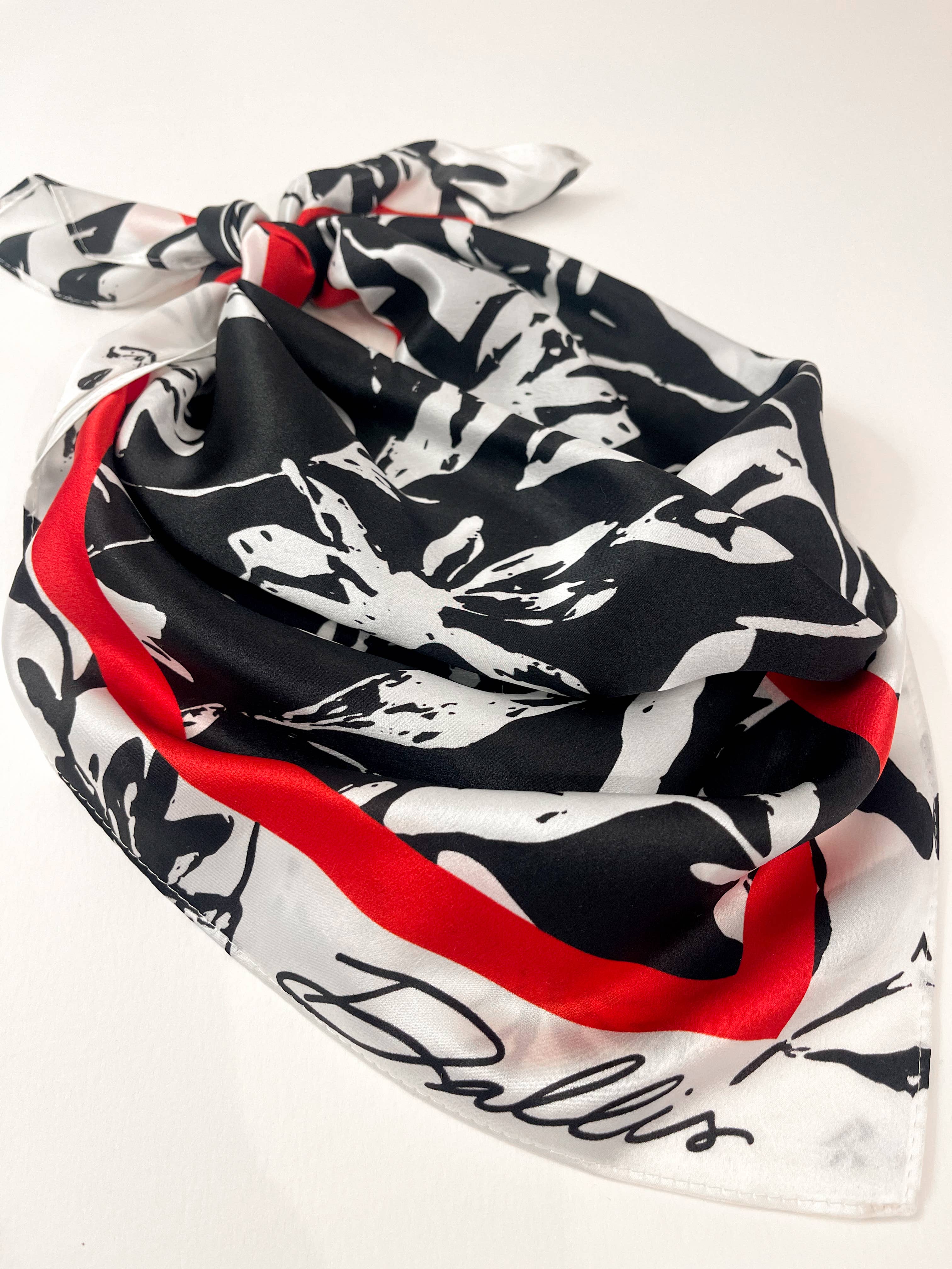 Dallis Foshee Art & Design, LLC - Wholesale Scarf - Women's - Red + Black Gameday Scarf3